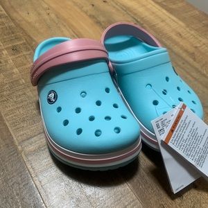 New Crocs Icy blue & pink color